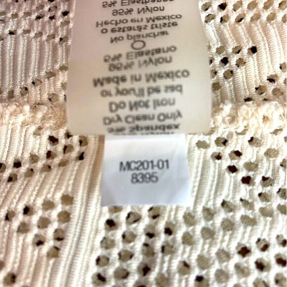 Lularoe Nylon Lace Open Front Beige Cardigan Size M Like New - Picture 6 of 7